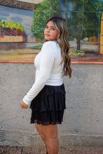 Crewneck Long Sleeve Top, White