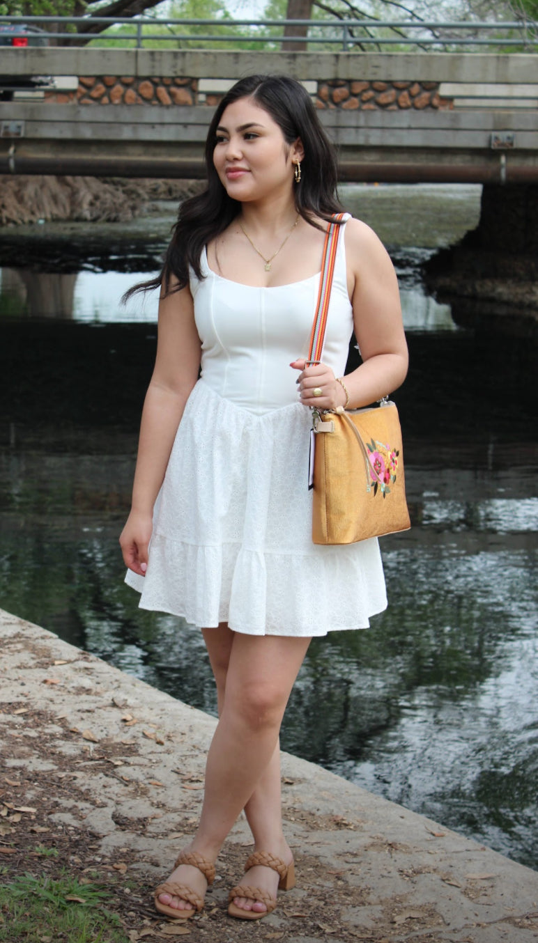 White Tank Dress with Lace White Tank Dress with Lace
