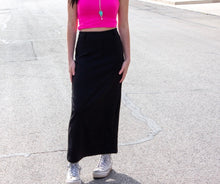 Black Maxi Straight Skirt