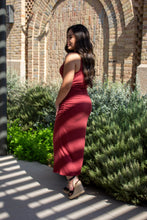 Tank Ruched Midi Dress, Marsala