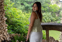 Green Peplum Daisy Top