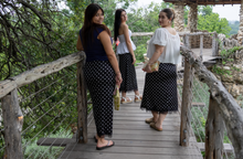 Black Polka Dot Satin Skirt
