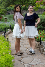 Ivory Mini Skirt with Lace