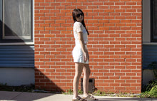 White Tennis Skort with Side Slit
