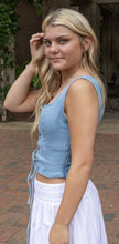 Denim Lace Up Corset