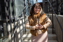 Quilted Velvet Vest, Olive Brown