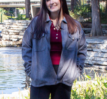 Charcoal striped Utility Jacket