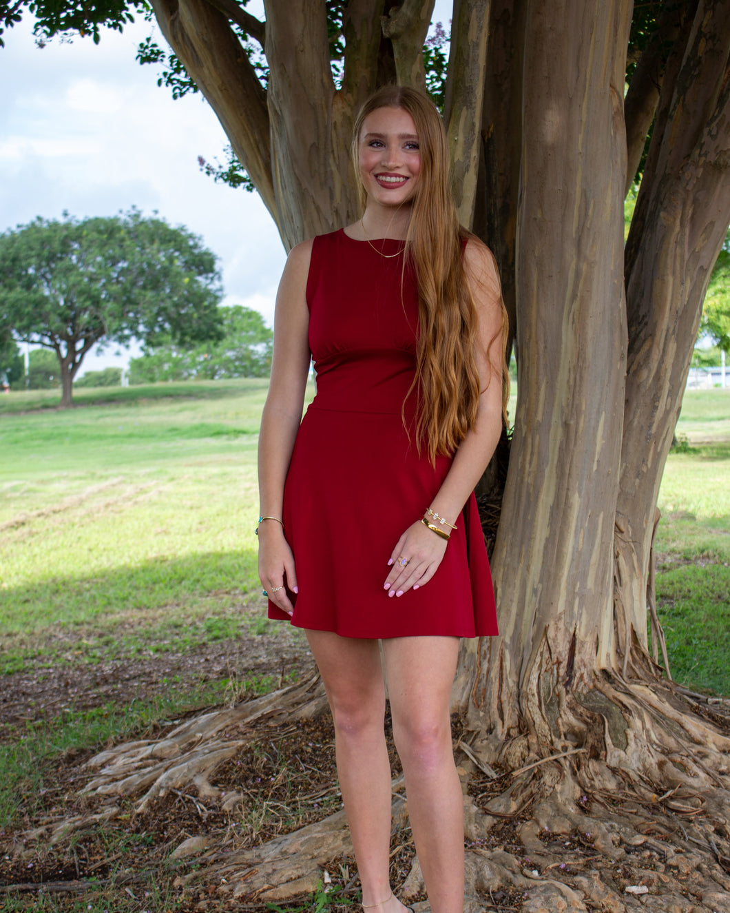 Ruby Red Flare Mini Dress Be Beautiful Boutique LaVernia Ruby Red Flare Mini Dress Be Beautiful Boutique LaVernia