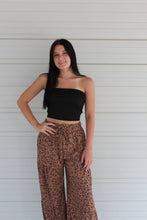Leopard Print Wide Leg Pants