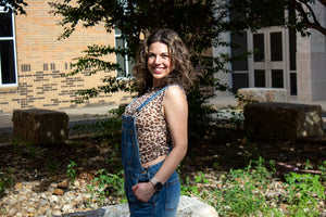 Denim Tapered Leg Overalls