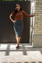 Black/White Polka Dot Pencil Skirt