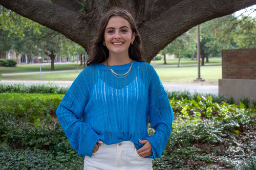 Blue Knit Sweater