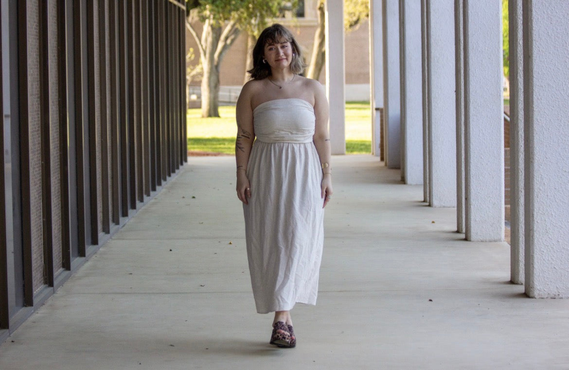 Khaki Strapless Midi Dress – Be Beautiful Boutique LaVernia