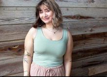 Green Striped Tank