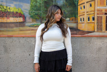 Crewneck Long Sleeve Top, White