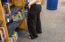 Black Knit Wide Leg Pants