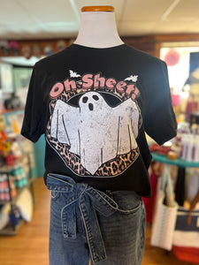 Black "Oh Sheet" Halloween T-shirt