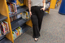 Black Knit Wide Leg Pants