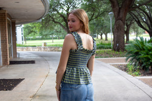 Gingham Smocked Tank