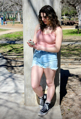 Dusty Peach Strappy Tank