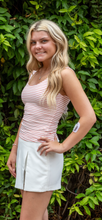 Red/Cream Racerback Tank