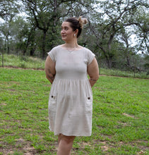 Khaki Summer Dress with Pockets