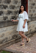 Cream Peasant Mini Dress