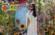 Curvy Cream Striped Top