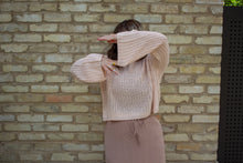 Knit Crop Long Sleeve Sweater, Blush