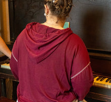 Maroon Crop Hoodie