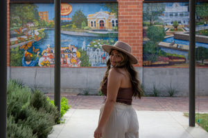 Brown Faux Leather Bustier