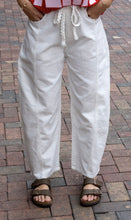 Off White Embroidered Barrel Jeans