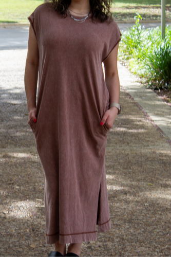 Chestnut T-shirt Midi Dress