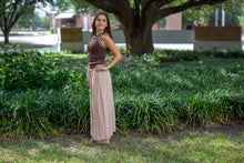 Brown Halter Knit Sweater Tank