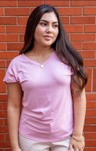 Pink V-Neck Shirt