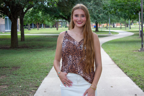 Brown Animal Print Tank