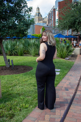 Black Sleeveless Jumpsuit