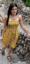 Lime Smocked Mini Dress