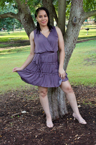 Grey Ruffle Dress