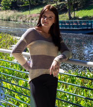 Dusty Purple Striped Sweater