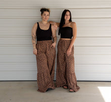 Leopard Print Wide Leg Pants