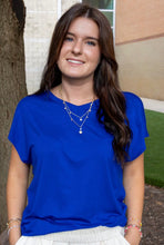 Royal Blue V-Neck Top