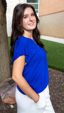 Royal Blue V-Neck Top