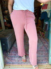 Mauve Casual Straight Leg Pants