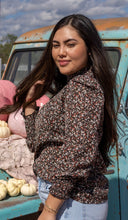 Black Floral Blouse