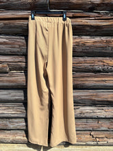 Casual solid tan wide leg pants