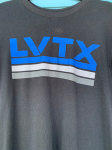 Black LVTX Shirt with Blue/Grey Graphic
