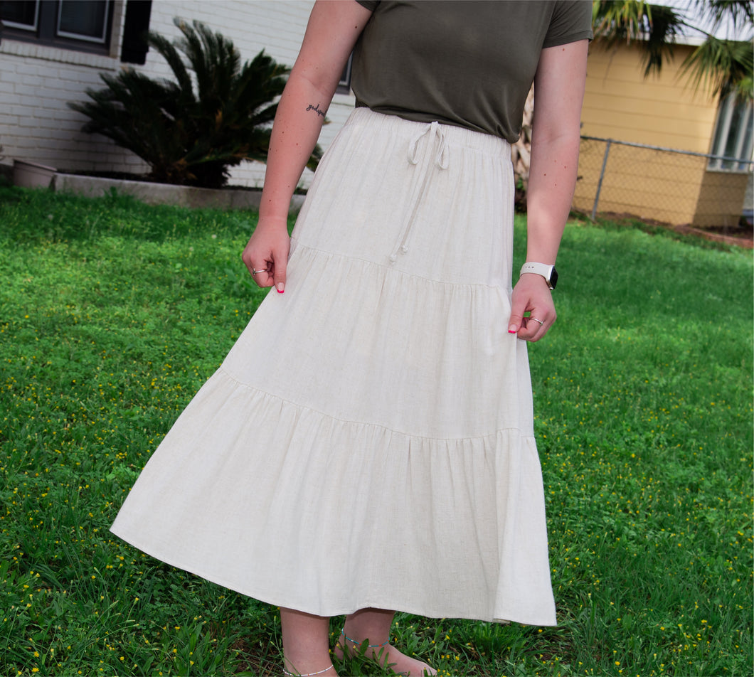 Three Tiered Maxi Skirt