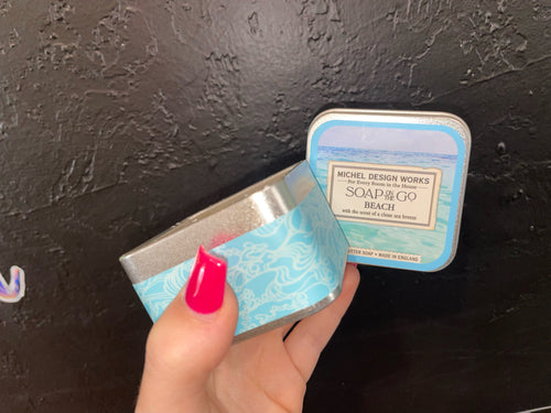 Michel Design Works travel soap on the go tin